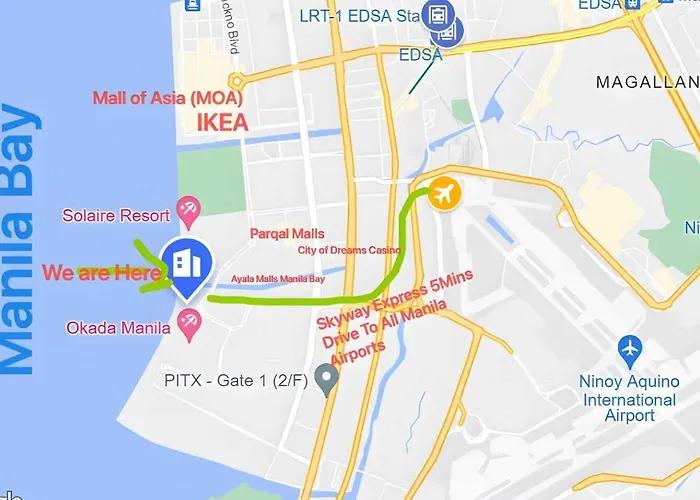 Perfect 1br With Magnificant Bayview Garden View Near Okada, Solaire, Aiports, Free Parking * Manila
